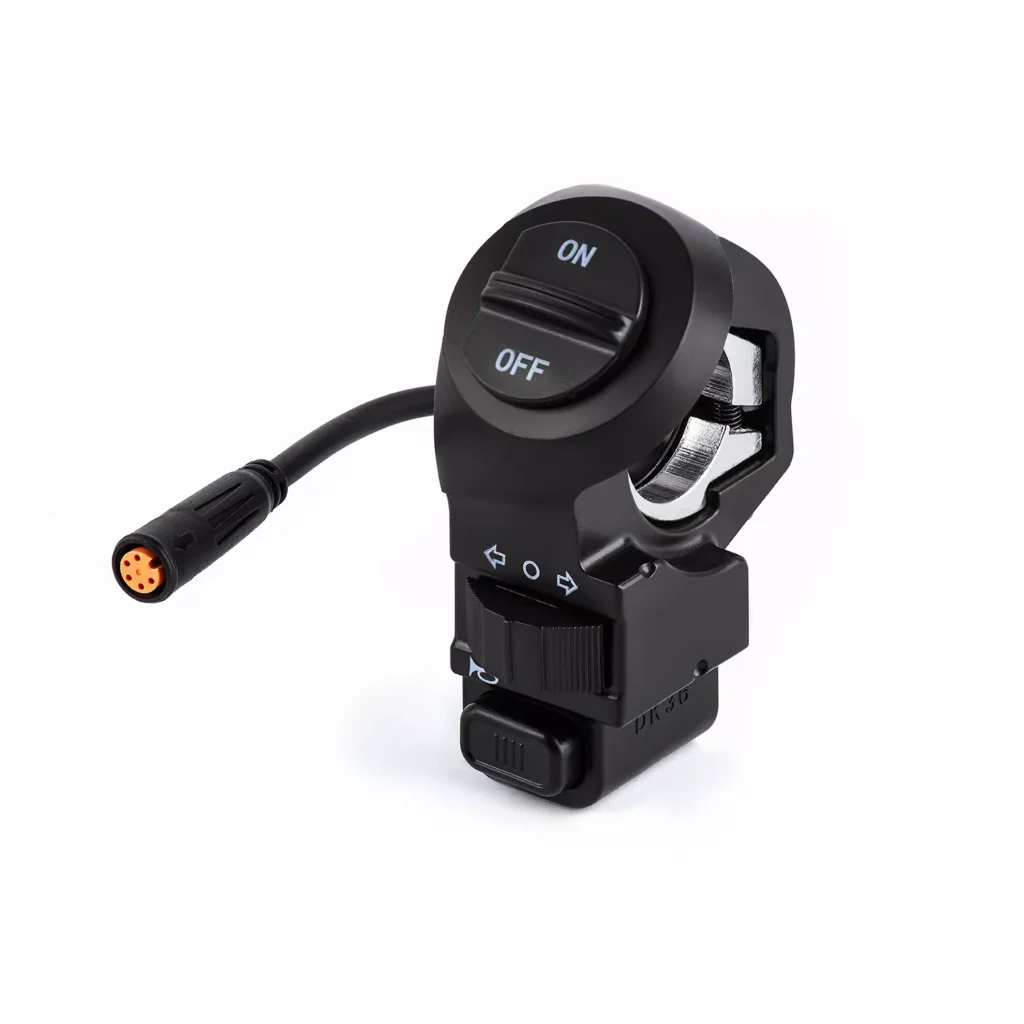 מתג הפעלה לאופניים חשמליים עם כפתור ON/OFF, אביזר חיוני לתחזוקה נכונה של אופניים חשמליים.