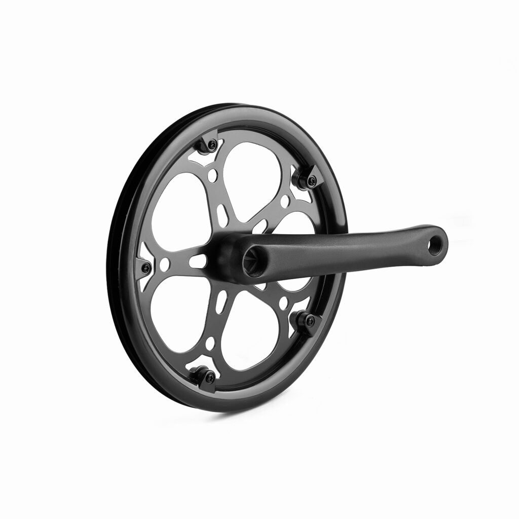 אביזר אופניים חשמליים עם פלטה עגולה ומנגנון חיבור, מתאים לתחזוקה ולטיפול באופניים.