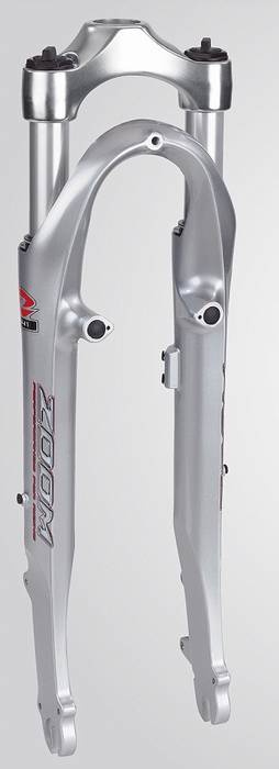 מזלג אופניים חשמליים בצבע כסף, מתאים לתחזוקה ותיקון אופניים חשמליים.