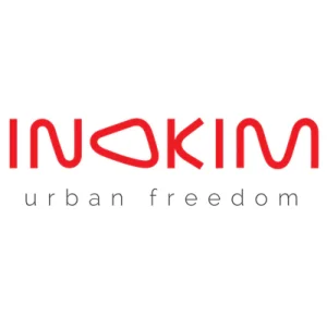 לוגו של Inokim, מותג המתמחה באופניים חשמליים וקורקינטים חשמליים עירוניים.